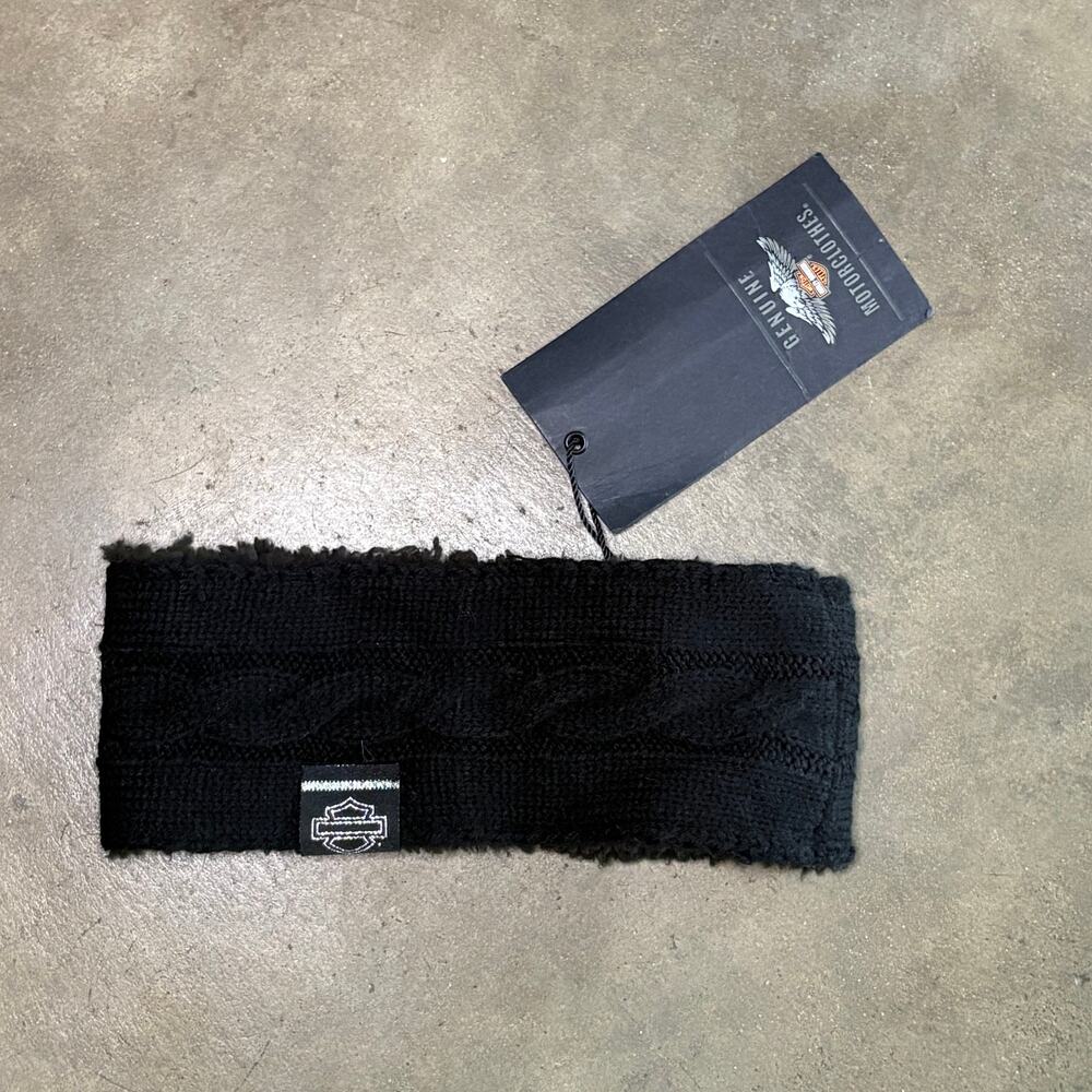 Harley Davidson Ear Warmer Cable KNT Black